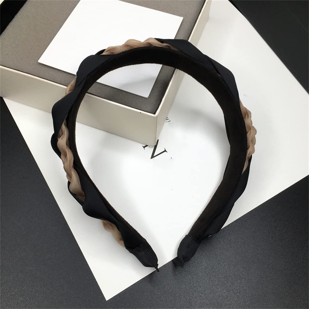 diademas para mujeres Diadema trenzada con pinza for el pelo, diadema con agujero for el pelo, accesorios for el cabello