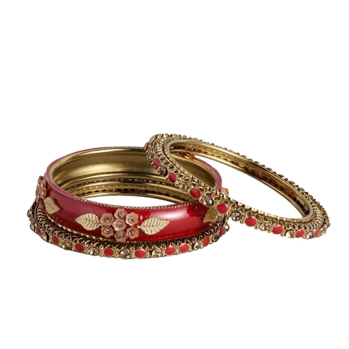 See full amazon price history chart for ACCESSHER Set Of 6 Gold Plated Red Bangle Set For Women And Girls (2.10) | Gifting for Karwachauth | ACCESSHER Set Of 6 Gold Plated Red Bangle Set For Women And Girls (2.10) | Gifting for Karwachauth | (B0C1G5NW85) Amazon Price History, Amazon Price Tracker