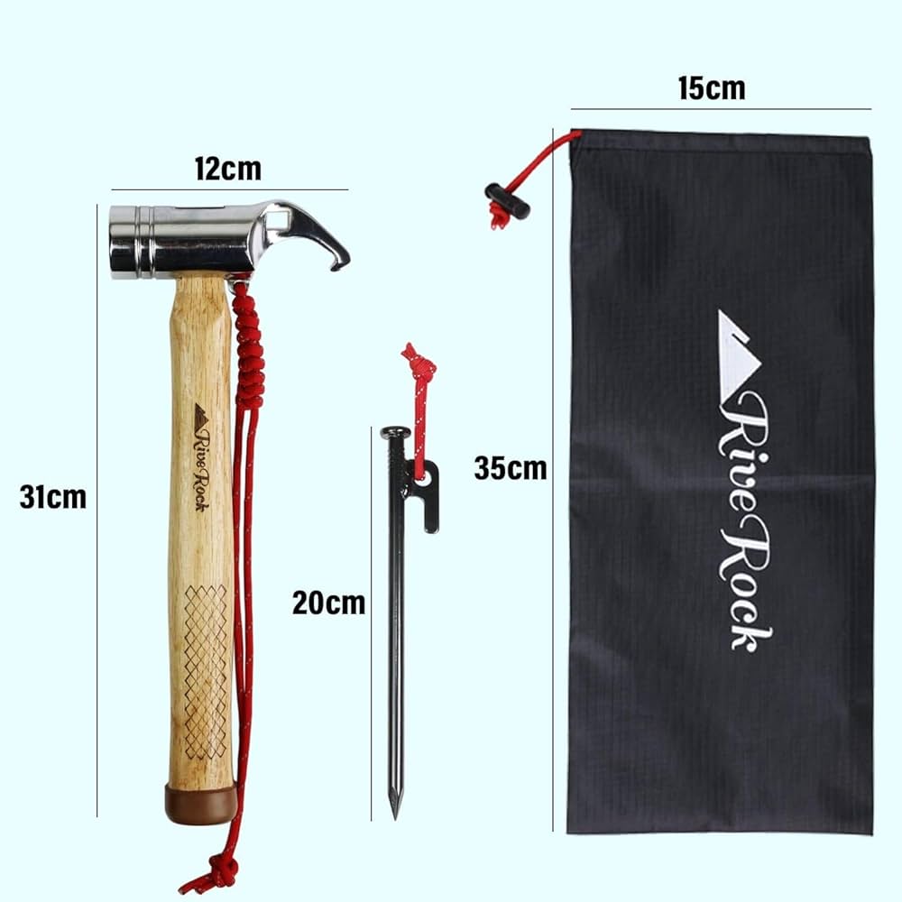 RiveRock(リバロック) ペグハンマー 収納袋 夜光ロープ 強靭 (ハンマ Amazon.co.jp: RiveRock(リバロック) ペグハンマー 収納袋 安全