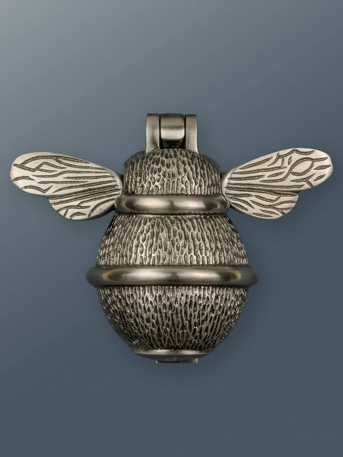 Bee Door Knocker for Front Door | Polished Solid Brass Bee | Brass Knockers with Strike Plate | UPVC | Antique Front Door Furniture with a Unique Design