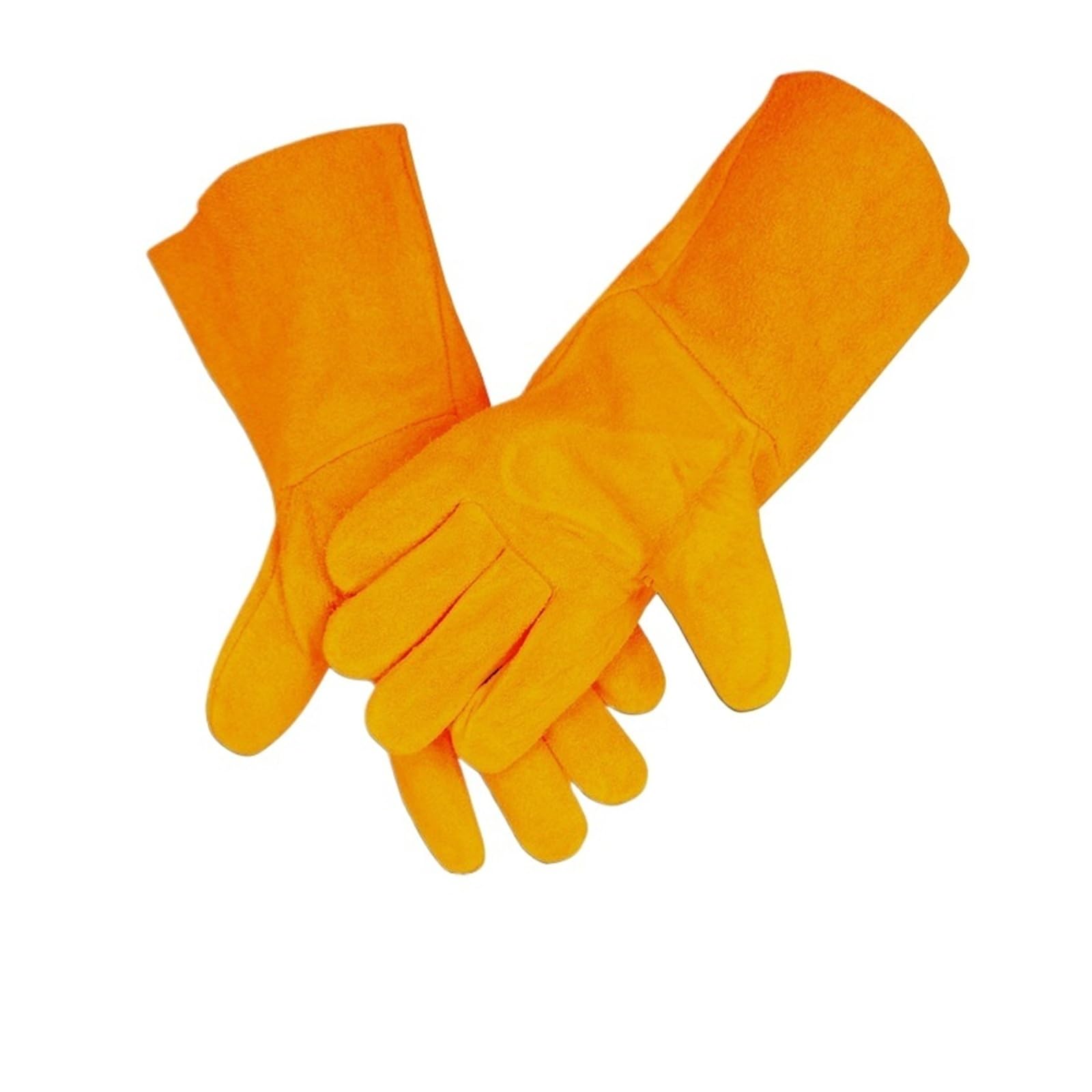 Générique Gants de travail Protection soudage cuir vache électricien isolant sécurité mécanicien résistant à l'usure(Long Gold No lining)