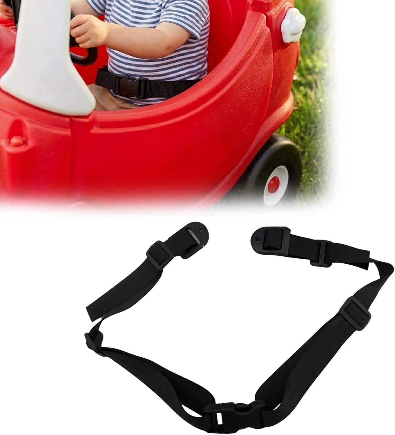 Seat Belt for Little Tikes Cozy Coupe,Toddler Ride On Car Accessories and Replacement Parts, Custom Safety Harness Upgrade, Easy Installation