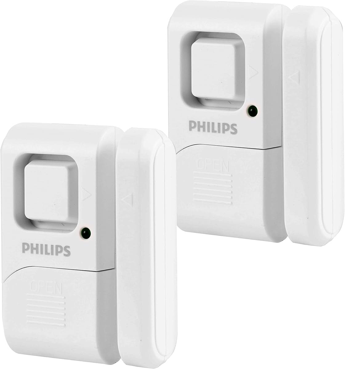Philips Personal Security Window and Door Alarm, 2 Pack, DIY Protection, Burglar Alert, Wireless, Chime/Alarm, Easy Installation, Ideal for Home, Garage, Apartment, RV and More, LRM3420W/27