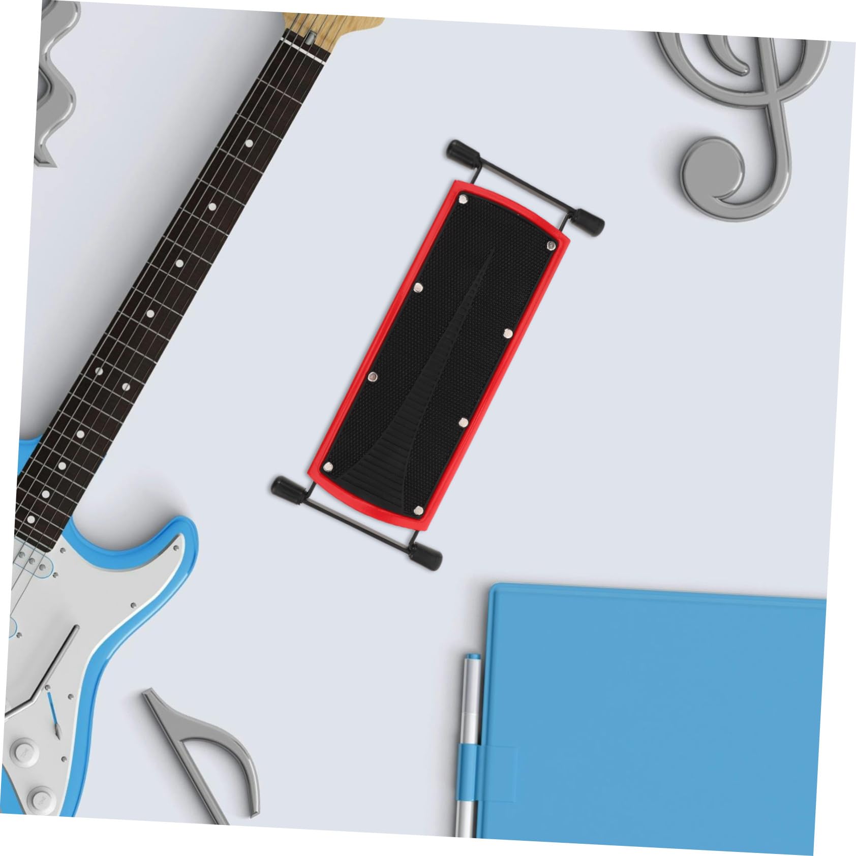 Milisten Gitarrenfußhocker Verstellbare Fußstütze Klappbarer Fußhocker aus Metall mit Rutschfesten Füßen für Klassische Akustikgitarre und Andere Instrumente