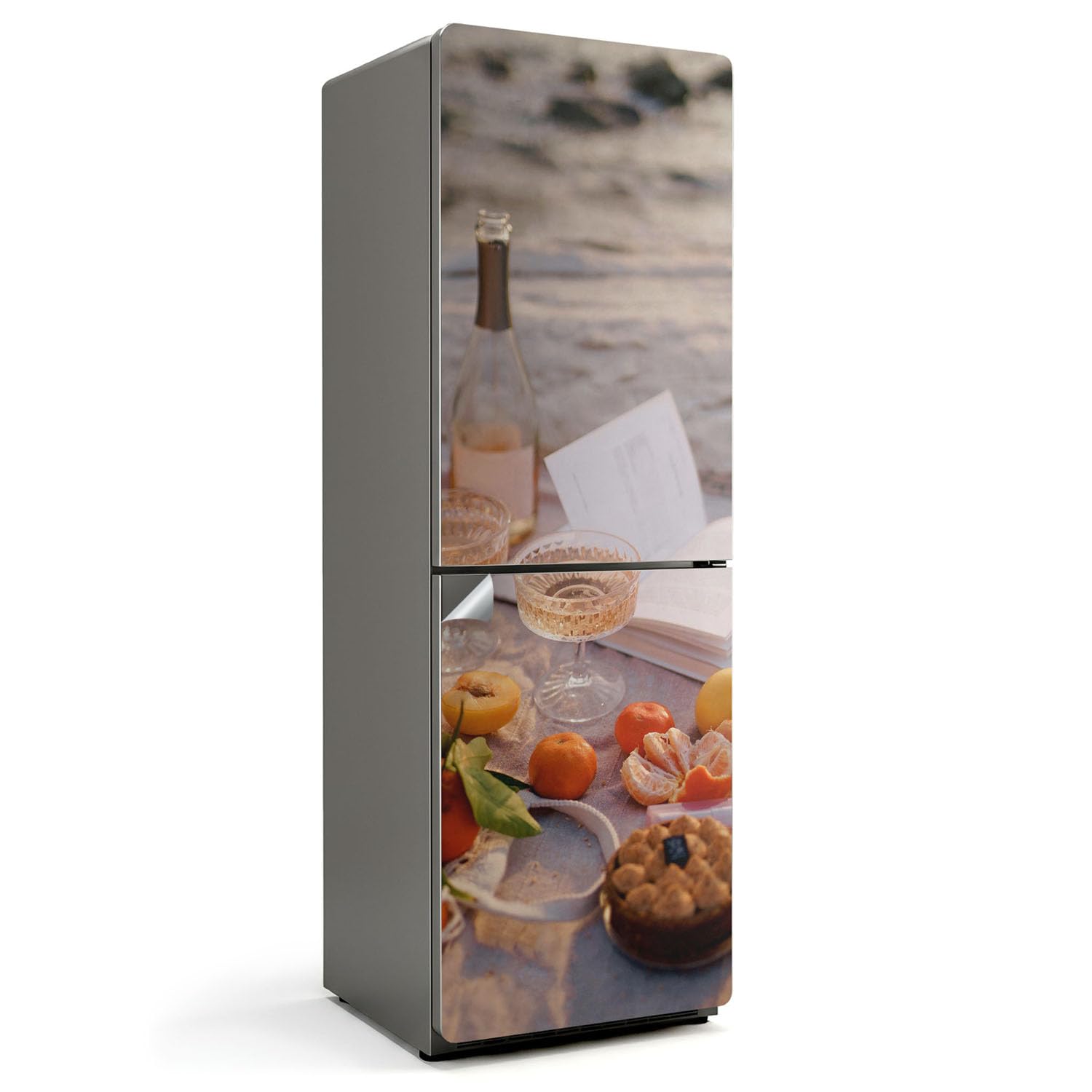 Autocollants pour frigo couvrant entièrement motif pique-nique fruits 60x180 cm