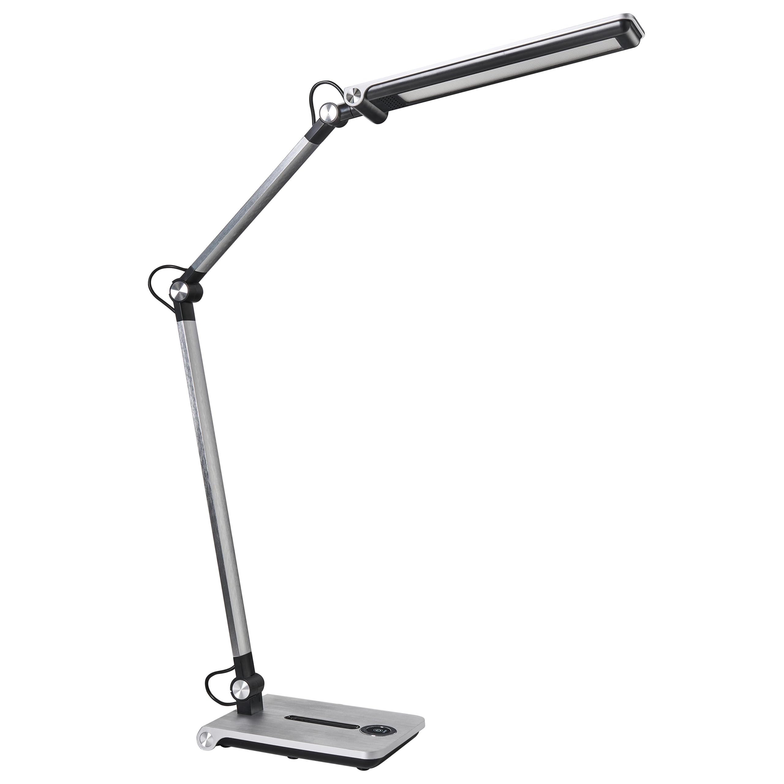 Beliani Schreibtischlampe LED silber verstellbar dimmbar modern für Homeoffice Aquila