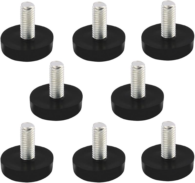 uxcell Asztal Láb Szintező M6x15mm Menet Fekete 8db Irodai Asztalhoz