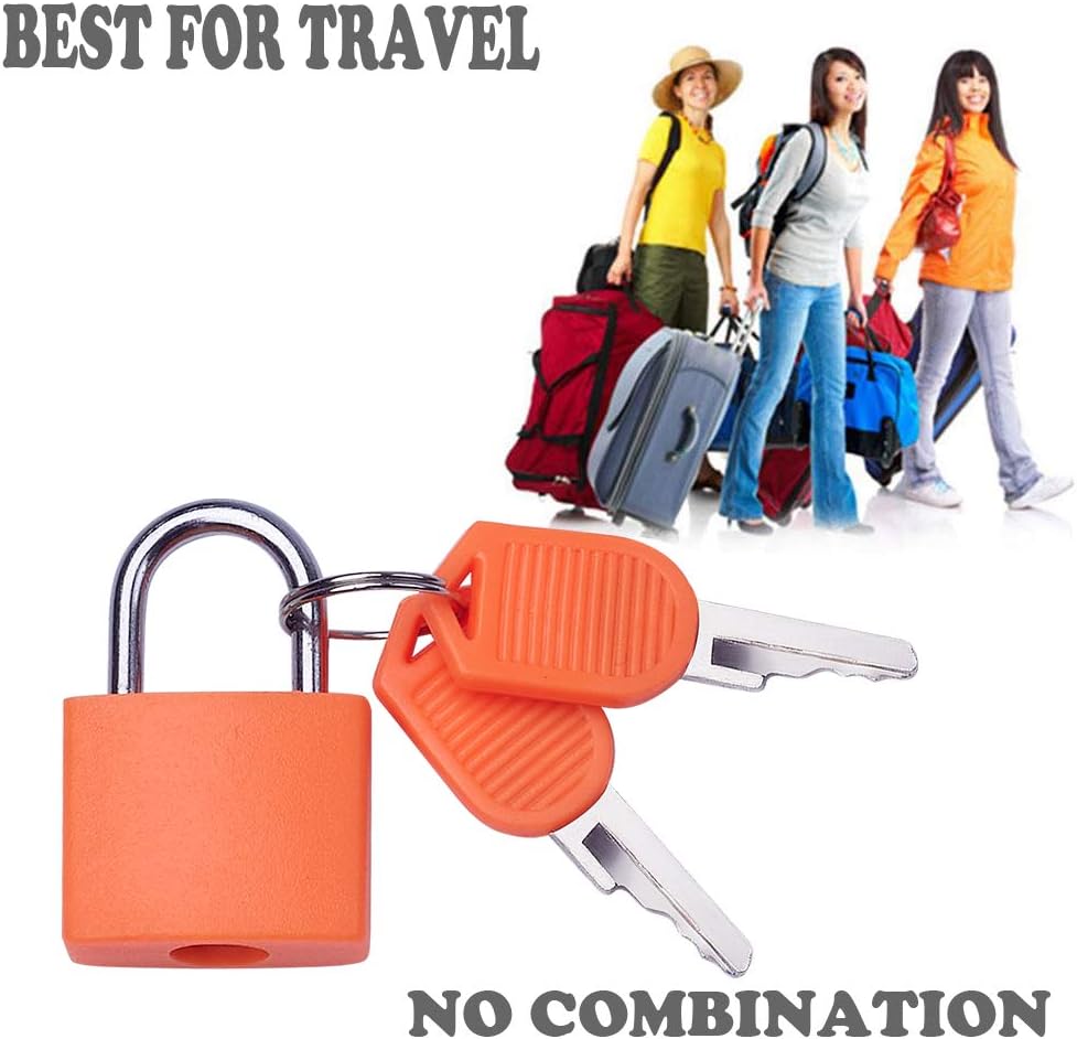 Padlock (8 Pack) Small Padlock with Key for Luggage Lock, Backpack, Gym Locker Lock, Suitcase Lock, Classroom Matching Game and More