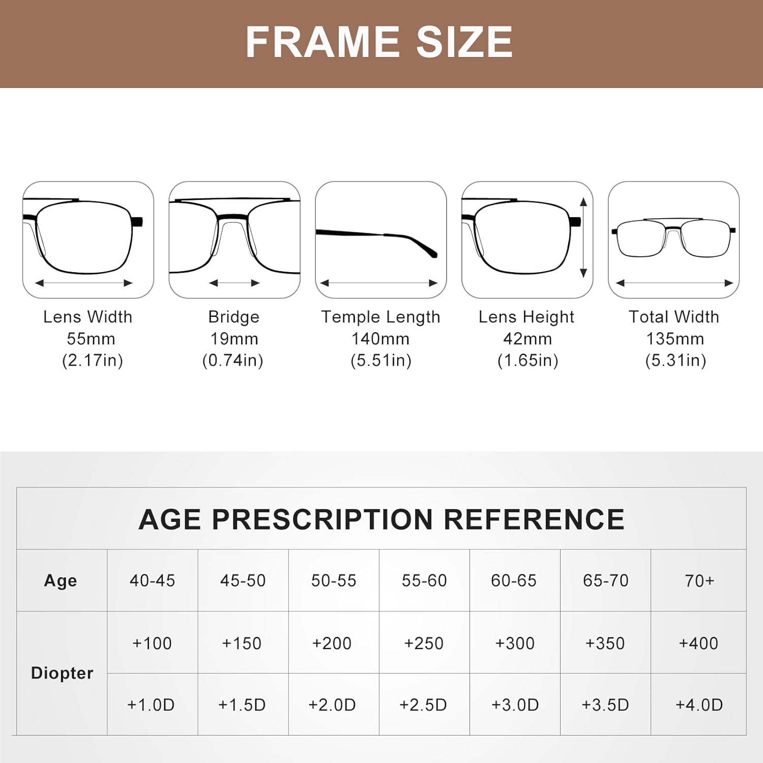 Photochromic Progressive Reading Glasses for Men, No-Line Multifocal Readers，Metal Frame with Spring Hinge - Image 7