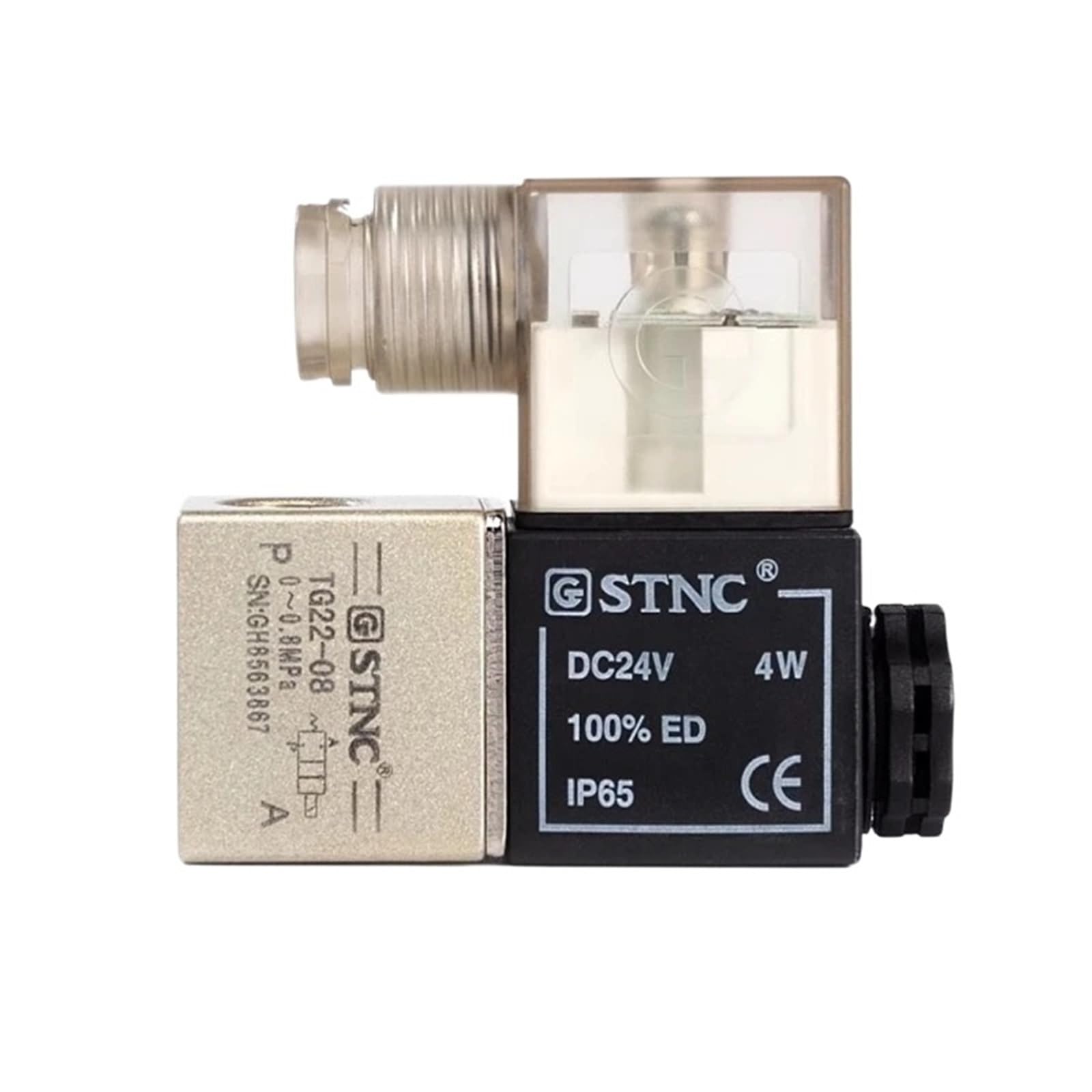 Électrovanne pneumatique TG22-06 DC12V 2/2 voies pour contrôle de gaz industriel