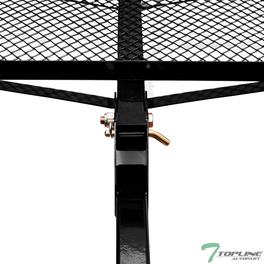 7422455613605 Universal Compatible with Class 3 III / 2" Receiver Tube 59" Black Mesh Steel Rear Bumper Trailer Tow Hitch Mount Foldable Cargo Carrier Tray