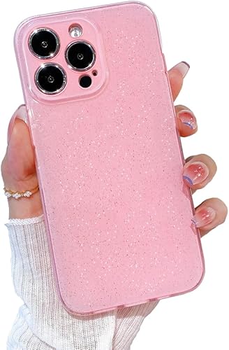 Miniatura 8 de Fycyko Funda protectora para iPhone 12 con purpurina para mujeres y niñas, funda protectora suave y brillante para iPhone 12, color rosa
