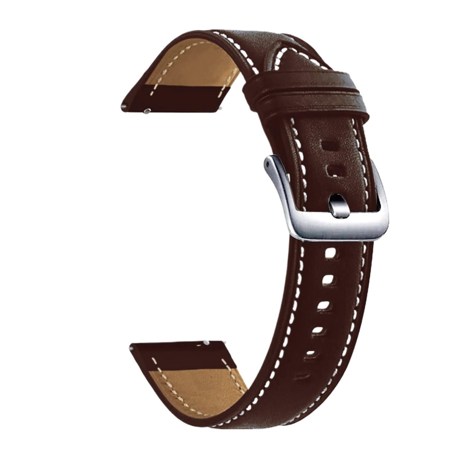 Bracelet de montre interchangeable en cuir véritable compatible boîtier 45mm et S3 - 8