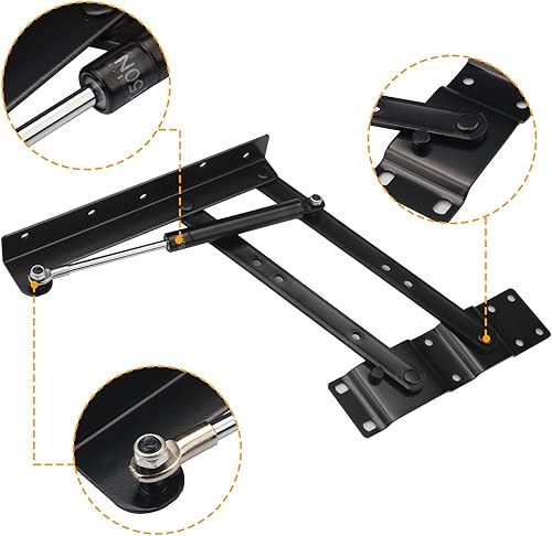 Miniatura 4 de 2 pares de bisagras plegables de elevación y elevación, bisagra hidráulica para mecanismo del hogar, herramientas de elevación de muebles, por