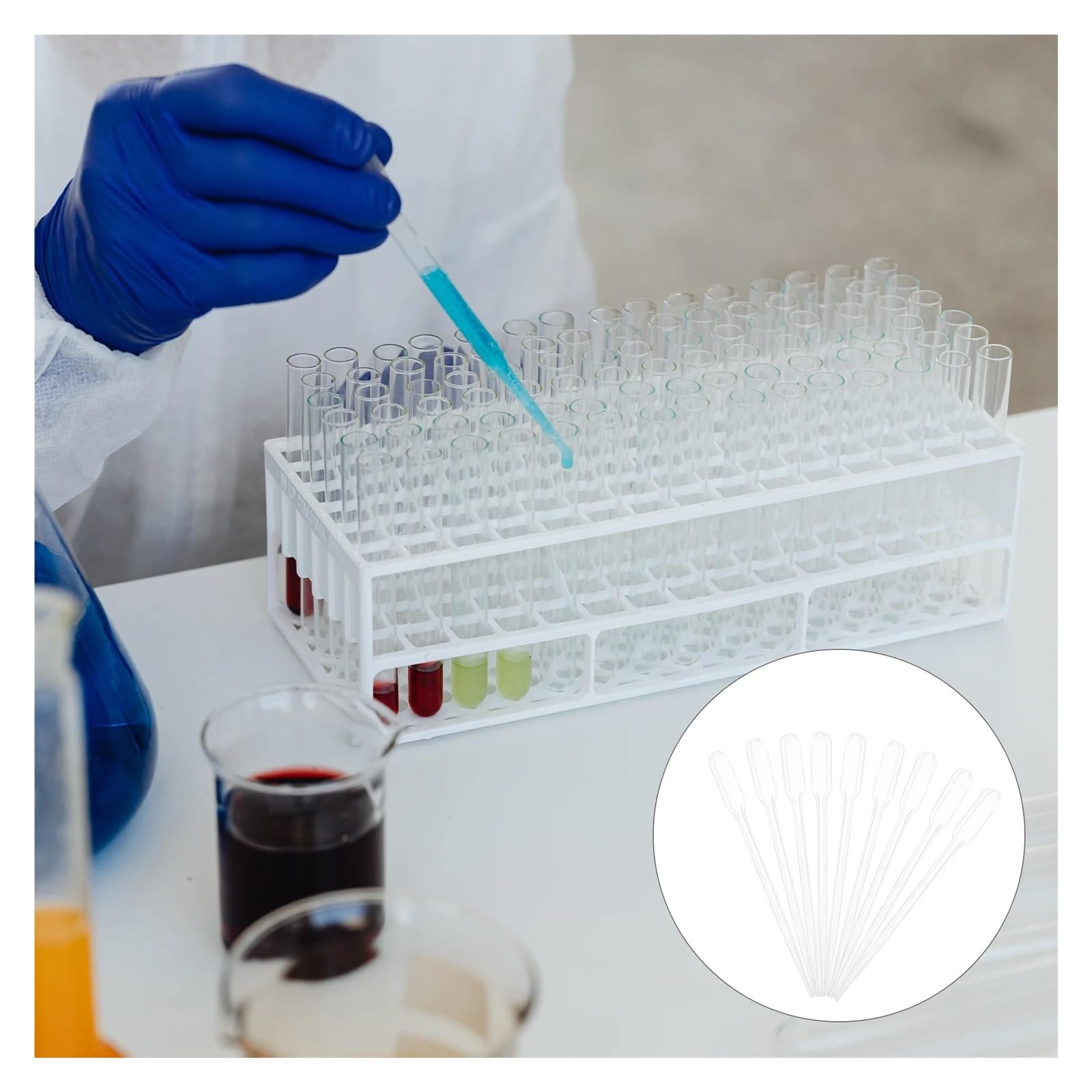 Laborpipette, 200 Stück Kunststoff-Tropfpipetten, 2 ml Transferpipetten, serologische Pipetten, Einweg-Laborpipetten, Lehrmaterial