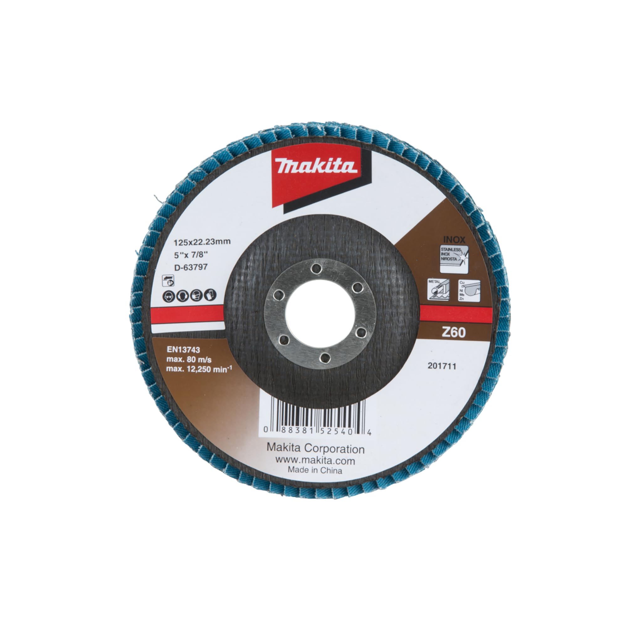 Makita Fächerschleifscheibe 125mm Z80 – Langlebig, Stark Und Perfekt Für Metall & Edelstahl