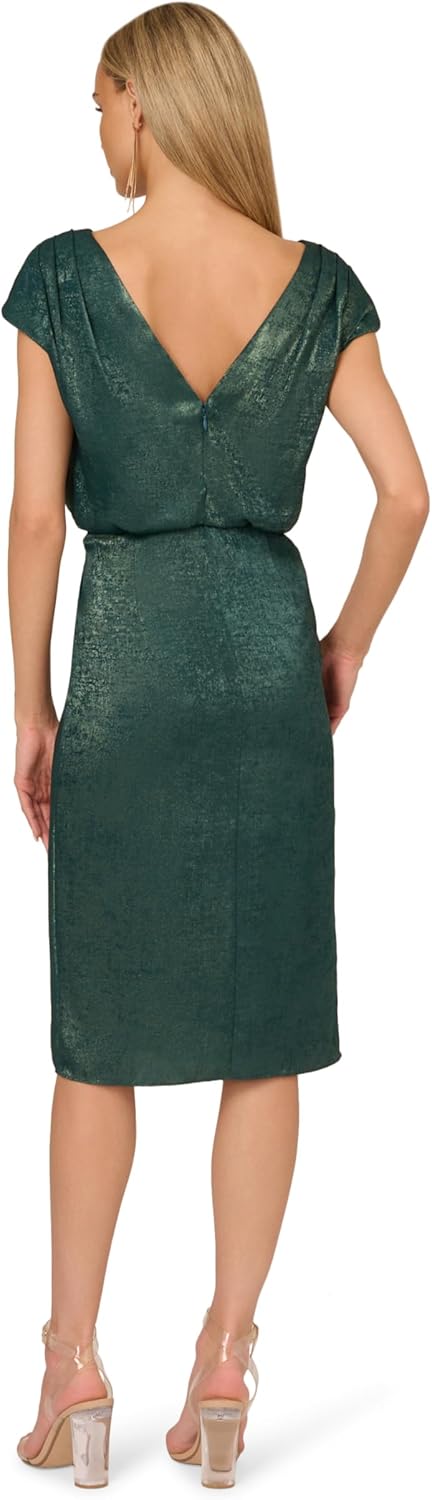 Adrianna Papell Womens Foil Woven Midi Dress - Image 2