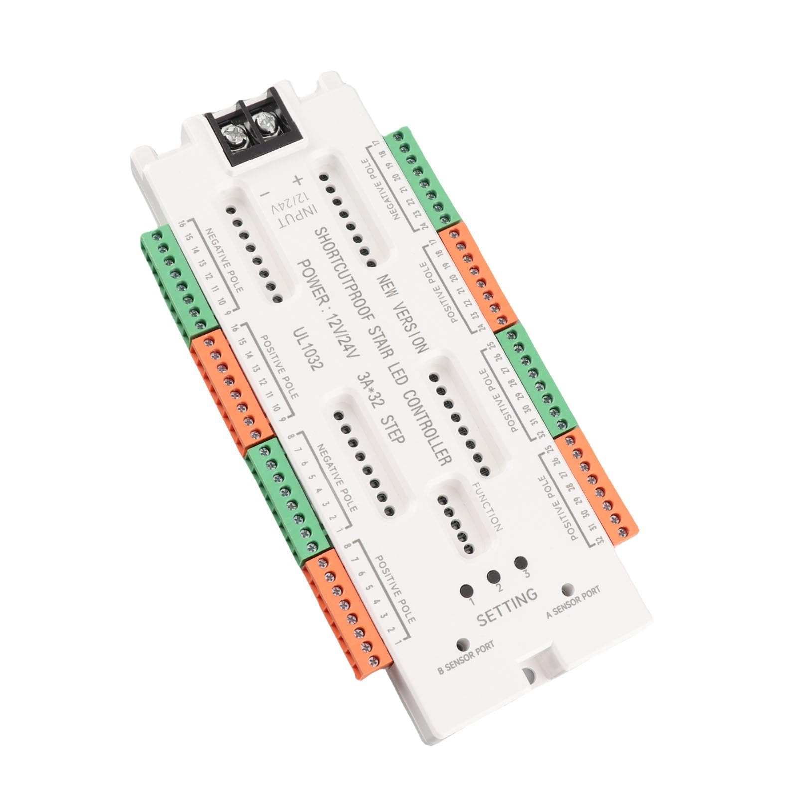 Wakects Kit de Contrôleur d'éclairage d'Escalier à LED de Mouvement, pour Escalier, avec Matériau ABS Ignifuge, Contrôle Automatique 'éclairage