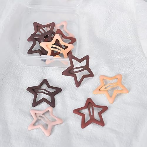 Star Snap Hair Clips For Women Star-Shaped Hair Barrettes For Girls Non-Slip Hair Clip Hairpins Y2K Hair Accessories 10 Pcs #TOP3
