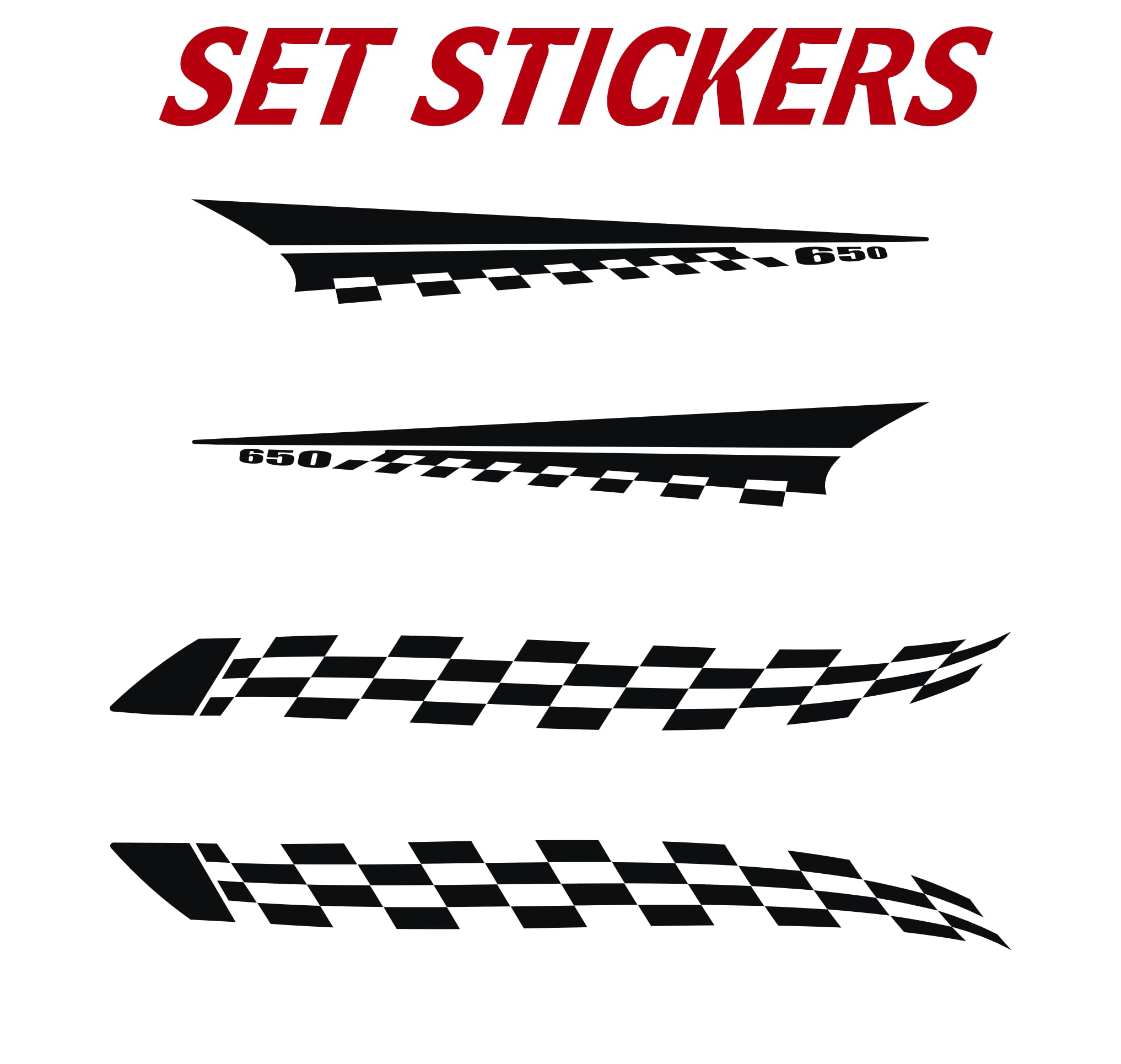 Adhesivos compatibles con Suzuki Burgman 650 (2017-2020) stickers para carenado de moto Decal Scatter Scooter M0326 (rojo fluorescente)