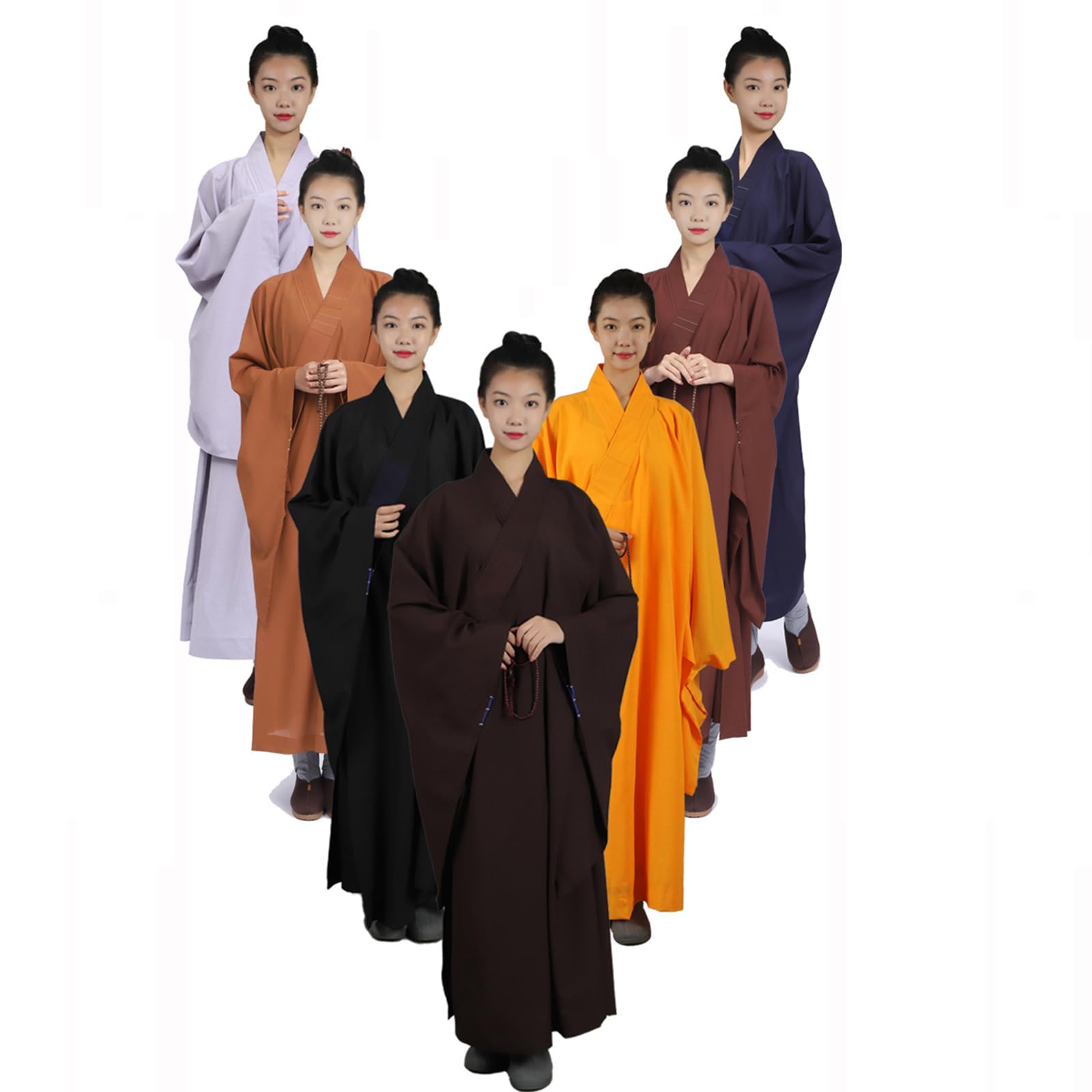 Shaolin-Tempel-Kostüm, Zen-buddhistische Robe, buddhistischer Mönch for Erwachsene und Männer, Meditationskleid