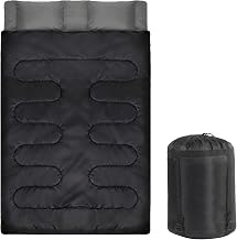 Double Sleeping Bag with 2 Pillows, Lightweight, Thermal, Waterproof, Sleeping Bag for 2 People, Sleeping Bag for Disasters, Sleeping in Car, Camping, Storage Pack Included