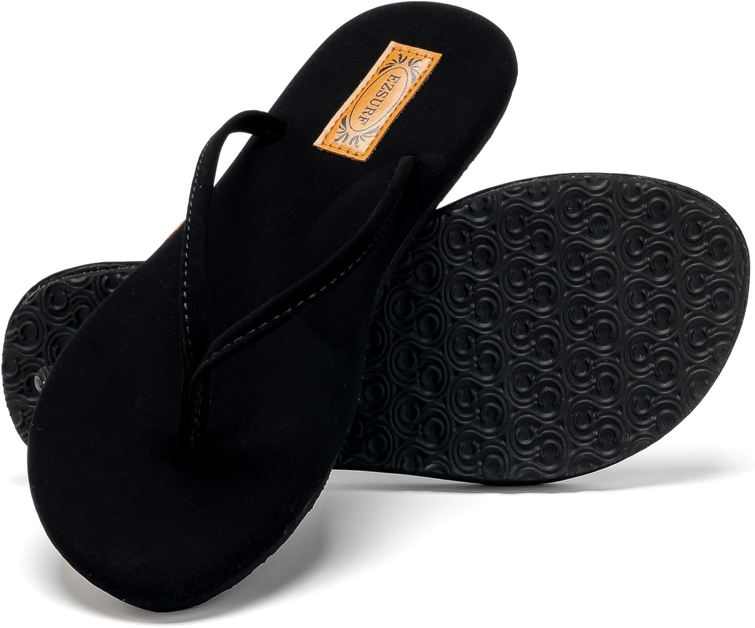 Women's Flip Flops Cushioned Thong Sandals Comfortable Non-Slip Summer Beach Flats image 3