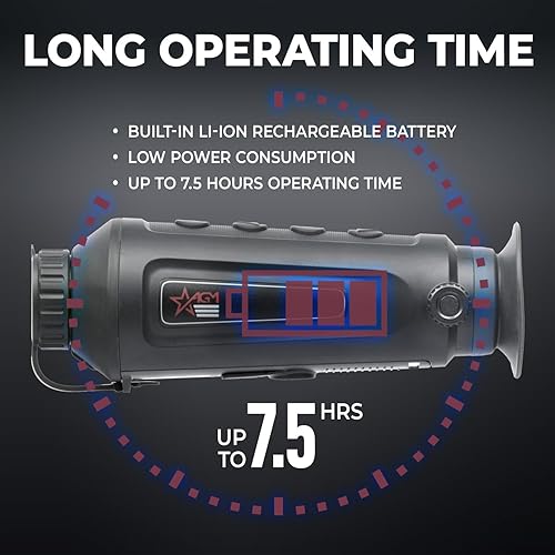 Vista 23 de AGM Global Vision Taipan Thermal Imaging Monocular for Hunting 12μm Sensor, Hot Spot Tracking, 8× Digital Zoom, Video Recording, WiFi, IP67