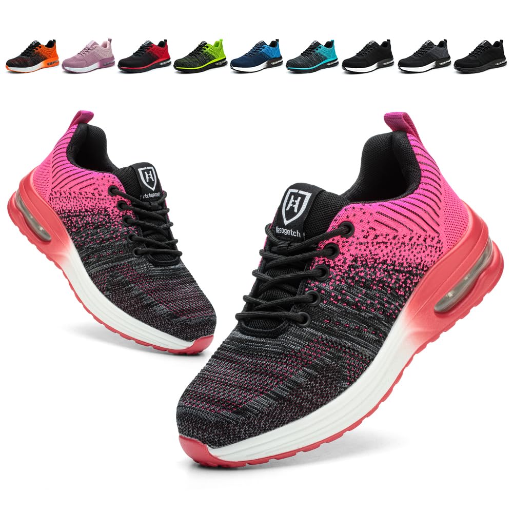 Scarpe Antinfortunistiche Uomo Donna Leggere e Comode Scarpe da Lavoro con Punta in Acciaio Sportive Scarpe da Cantiere Antiscivolo Traspiranti