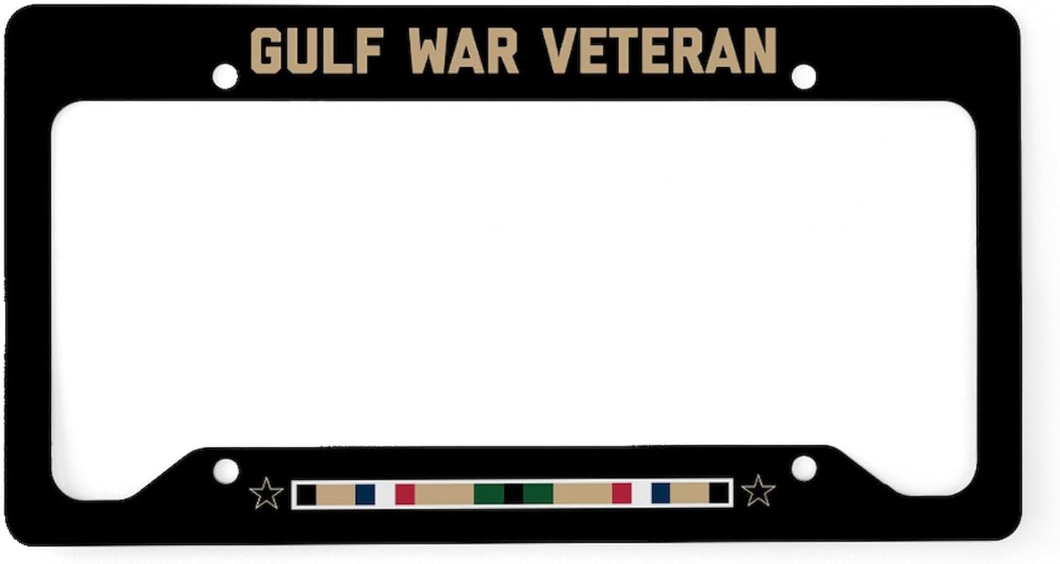 CafePress Gulf War Veteran License Plate Holder Aluminum License Plate Frame, License Tag Holder