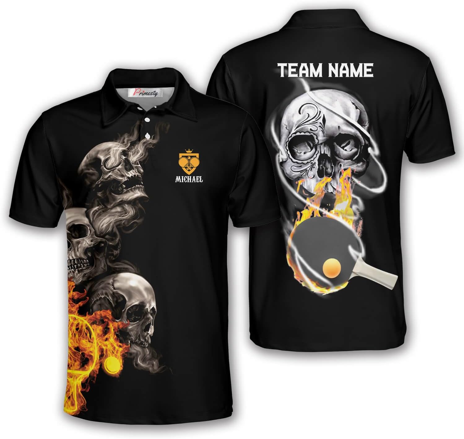 PRIMESTY Custom Table Tennis Shirt, Personalized Table Tennis Quarter-Zip Jersey, Table Tennis Polo Shirt Men and Women Gift