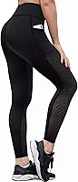 Vista 9 de RAYPOSE Leggings de entrenamiento para mujer con bolsillos, talla grande, para gimnasio, cintura alta, pantalones de yoga capri con corte de malla