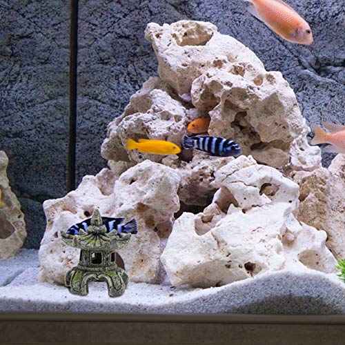 POPETPOP Glass Vase Mini Statue Zen Garden Decoration Pagoda Lantern Meditation Tabletop Ornaments Landscape Aquarium Fish Tank Desktop Decoration Toy Animals - Image 4