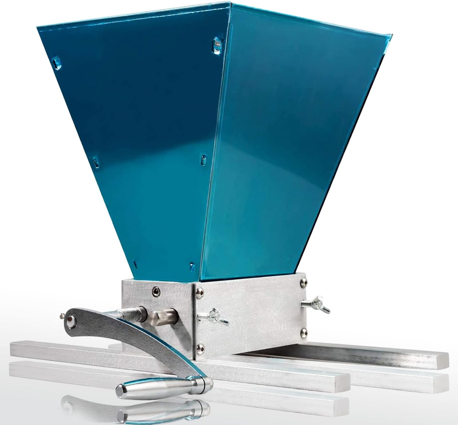 Malt Crusher Adjustable Barley Grinder 2 Roller Grain Mill Stainless Steel Adjustable Barley Grinder with Cleaning Brush and Large Capacity Hopper for Beer Brewing by LUCKEG