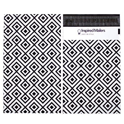 Image of Inspired Mailers - Poly Mailers 6x9 - Geometric Print - Mailing Envelopes - Packaging Envelopes (6x9, 100 Pack)