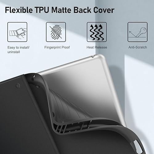 Miniatura 7 de Fintie - Funda con teclado para el nuevo iPad de 7. generación de 10.2 pulgadas, 2019 funda de TPU suave con soporte trasero y portalápiz integrado