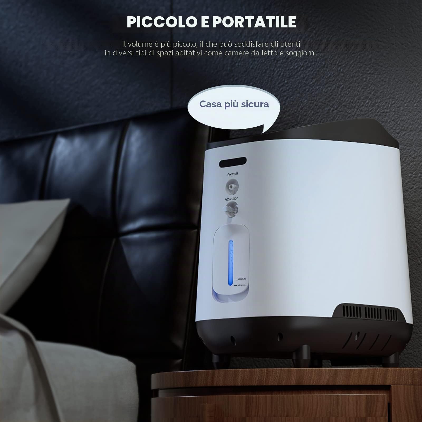 Yontwe Generatore di ossigeno continuo 1 – 7 l/min concentratore di ossigeno regolabile per uso domestico 30% – 93% AC220V per concentratore di ossigeno domestico