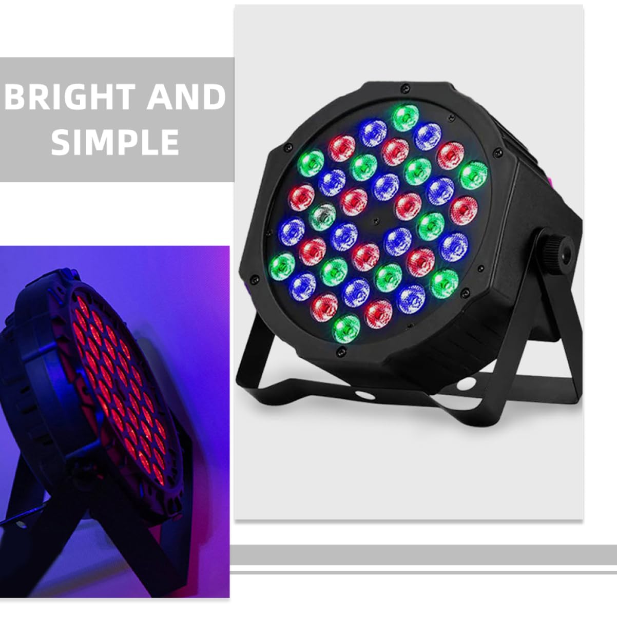 Uonlytech Bar Lighting Stage Lighting Sound Activated Effects Uplighting for Events Disco Wedding Party Lights