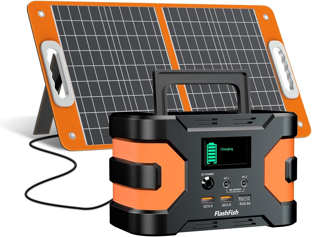 150W 166Wh Portable Power Station + 60W 18V Solar Panel