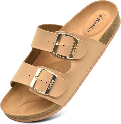 ladies leather sliders