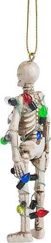 Miniatura 5 de Esqueleto aterrador envuelto en luces para Halloween, calavera para árbol de Navidad