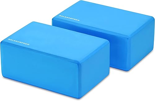 Miniatura 7 de Signature Fitness Esterilla de yoga multiusos de 12 pulgada, extra gruesa, de alta densidad, antidesgarros, con correa de transporte con bloques de