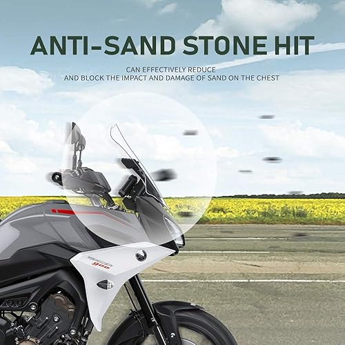 Miniatura 4 de FATExpress - Parabrisas de motocicleta grande y alto para 2018 y 2019, para Yamaha MT-09 MT 09 MT09 Tracer FJ 09 FJ-09 FJ09, Humo claro