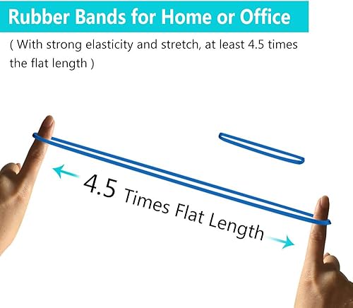 Miniatura 4 de Coopay 120 bandas de goma grandes a granel, bandas elásticas fuertes de 8 pulgadas para suministros de oficina, escuela, hogar, asegurar cubos de