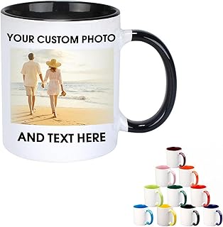Personalized Coffee Mug – Custom Photo, Text, or Logo Ceramic Mug Tea Cup,Customized Tazas Personalizadas Printed on Both Sides,Dishwasher & Microwave Safe,Unique Gifts for Christmas Men & Women (A)