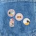 4 Pcs Cute Enamel Lapel Pins Sets Cartoon Animal Plant Flowers Brooches Pin Badges for Clothing Bags Backpacks Jackets Hat Party Favors Decoration (Cat)