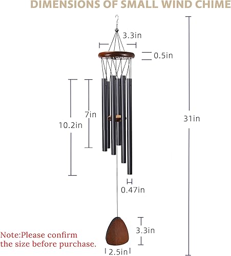 Miniatura 4 de Campanillas de viento para espacio exterior, campanillas de viento conmemorativas de aluminio para exteriores, adecuadas para la pérdida de un ser