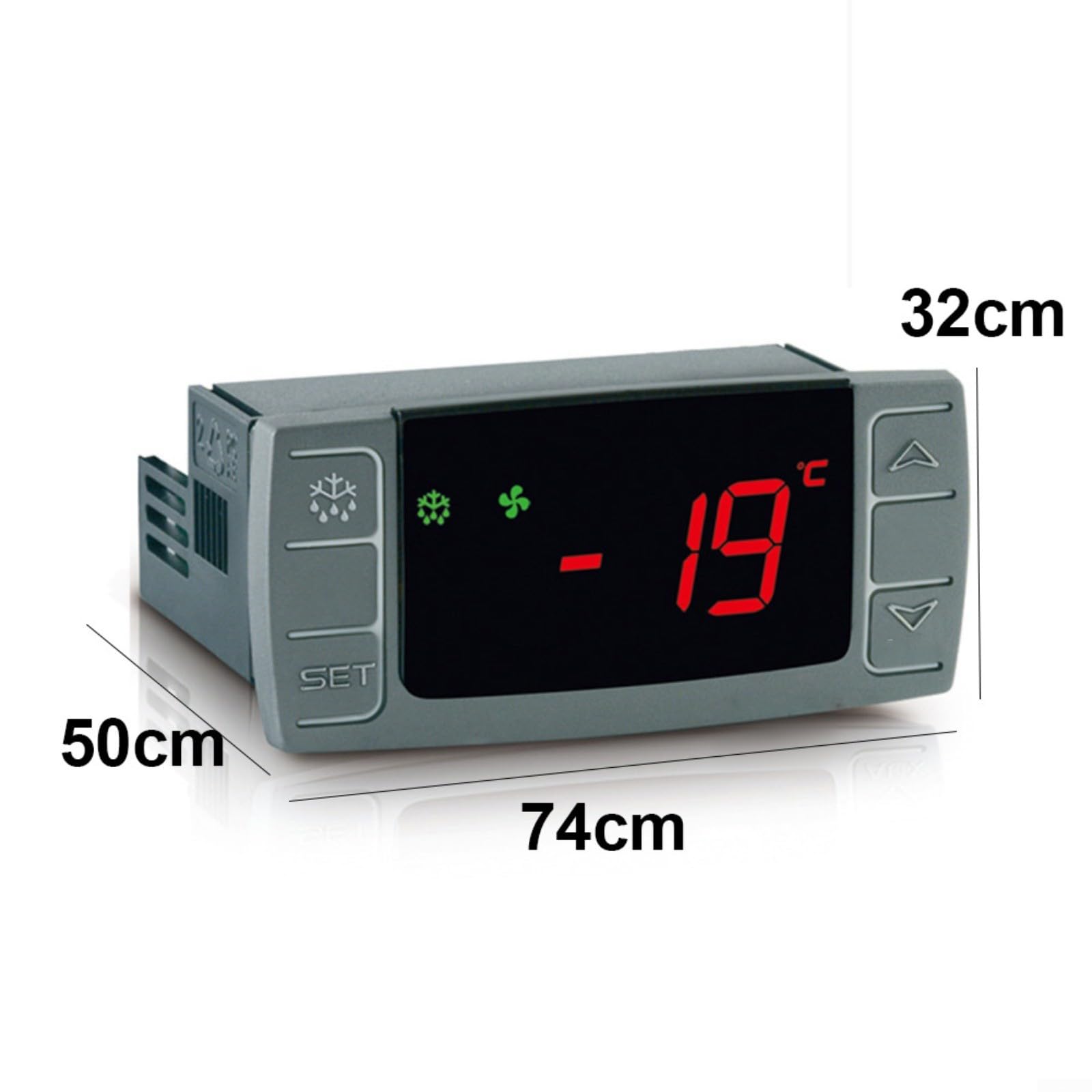 Regolatore termostato digitale XR02CX-5N0C1, allarme intelligente e regolazione precisa della temperatura, installazione integrata per frigoriferi commerciali, display