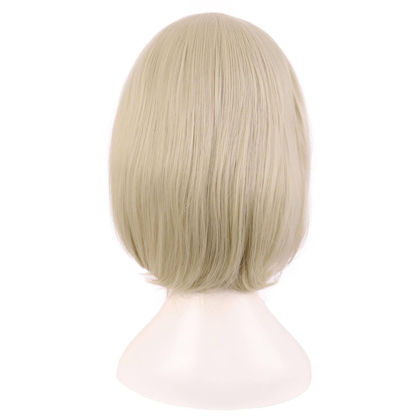 MapofBeauty 14 Inch /35 cm Female Models Medium Length Straight Hair Cosplay Bob Wig (Blonde), 21,5 Zoll - Image 4