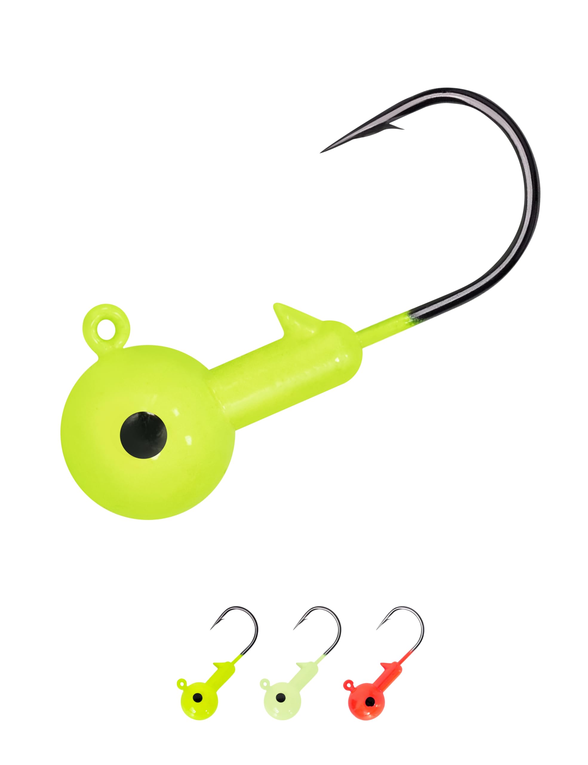 BLUEWING 5pcs/10pcs Fishing Jig Heads with High Carbon Steel Hook Swimbait Lead Lure for Walleye, Bass, Crappie, Snapper, Inshore Fish 1/32oz, 1/16oz, 1/8oz, 1/4oz, 3/8oz, 1/2oz